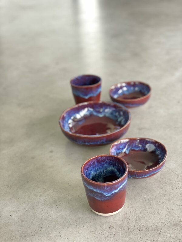 Kom groen blauw - Afbeelding 2